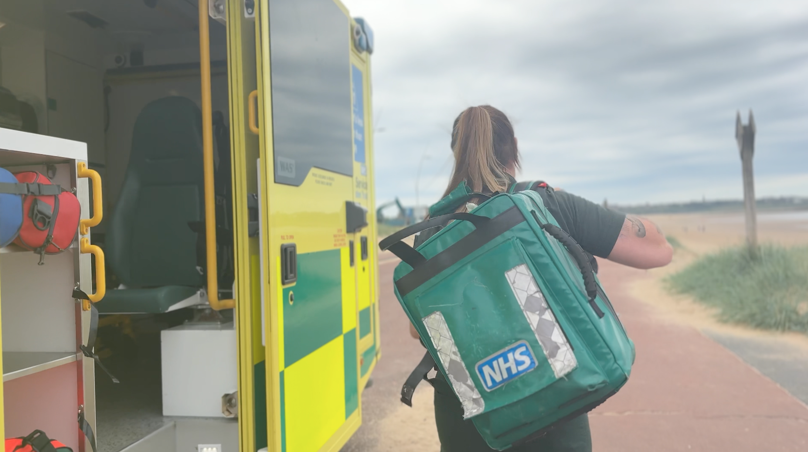Paramedic at South Shields beach